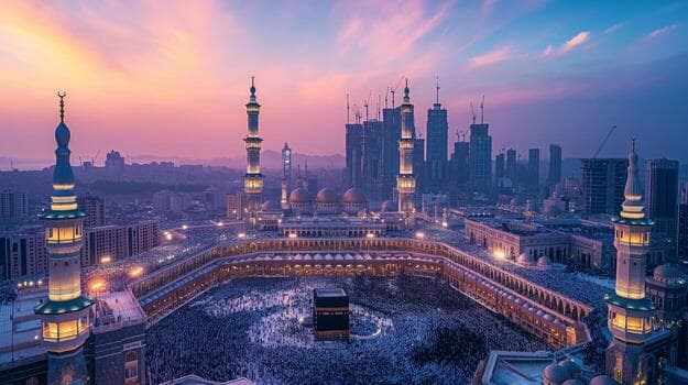 The Kaaba and Masjid al-Haram in Mecca